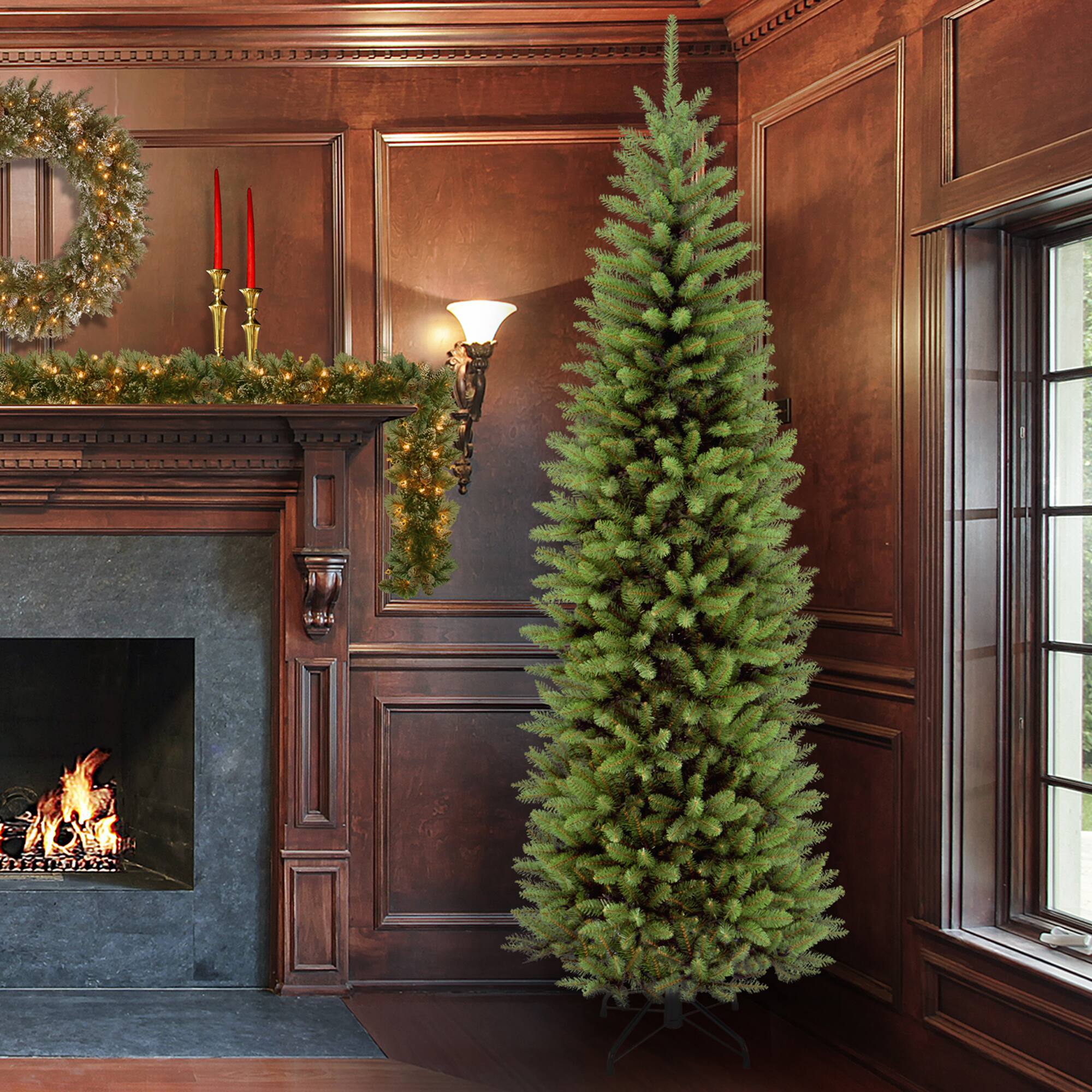 7.5 ft. Unlit Kingswood Fir Pencil Artificial Christmas Tree
